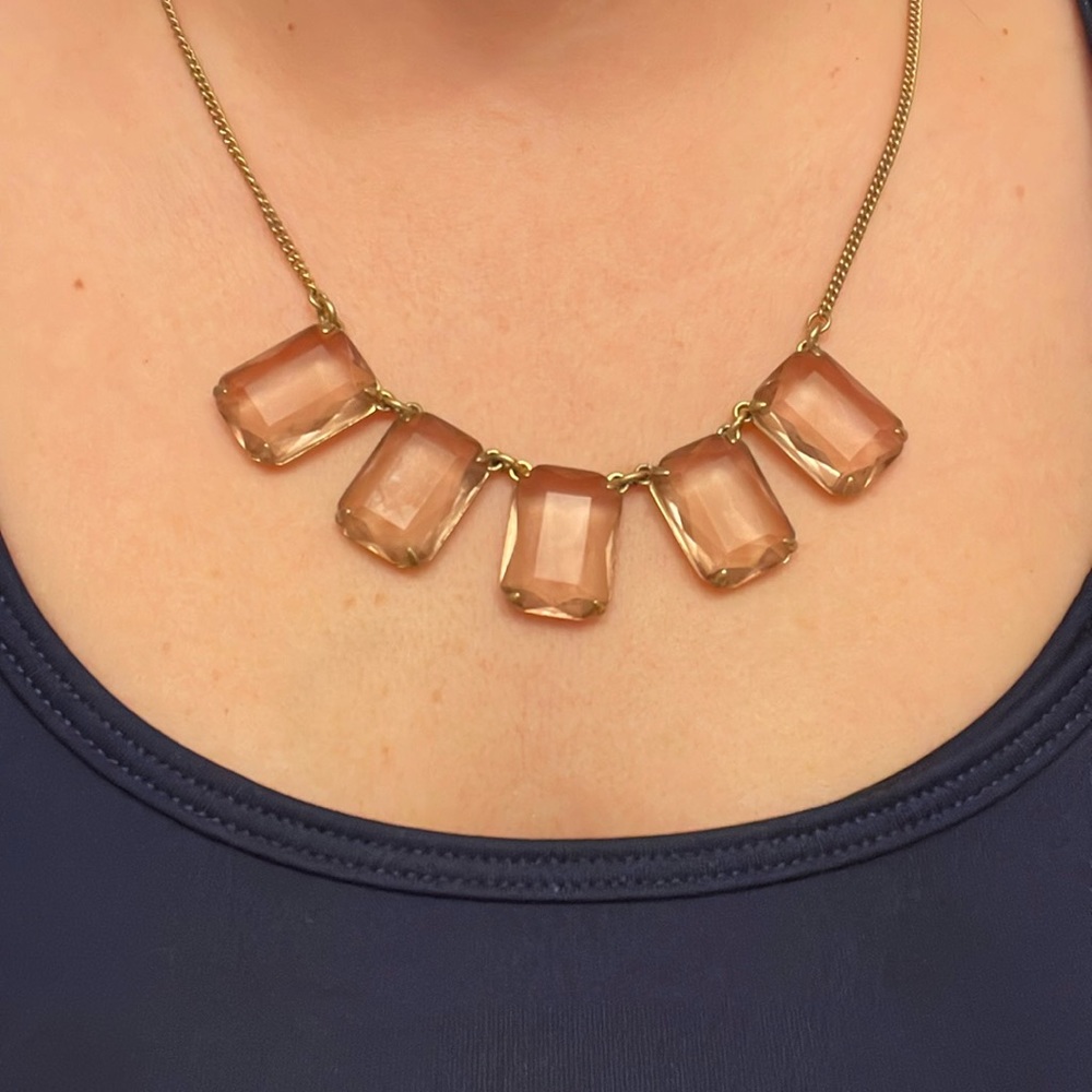 J Crew statement necklace - pink